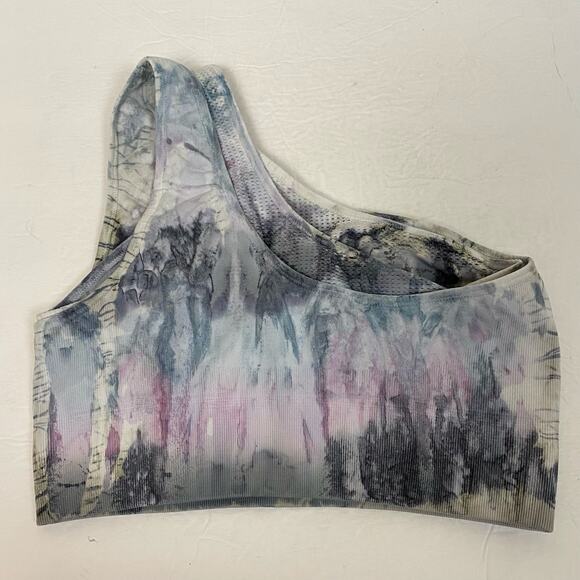 Avocado One Shoulder Sports Bra Dirty Martini Size M/L NWT - Picture 7 of 11